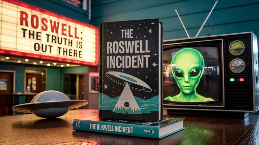 Media depictions of the Roswell incident, including books, TV, and films from the 1980s–1990s